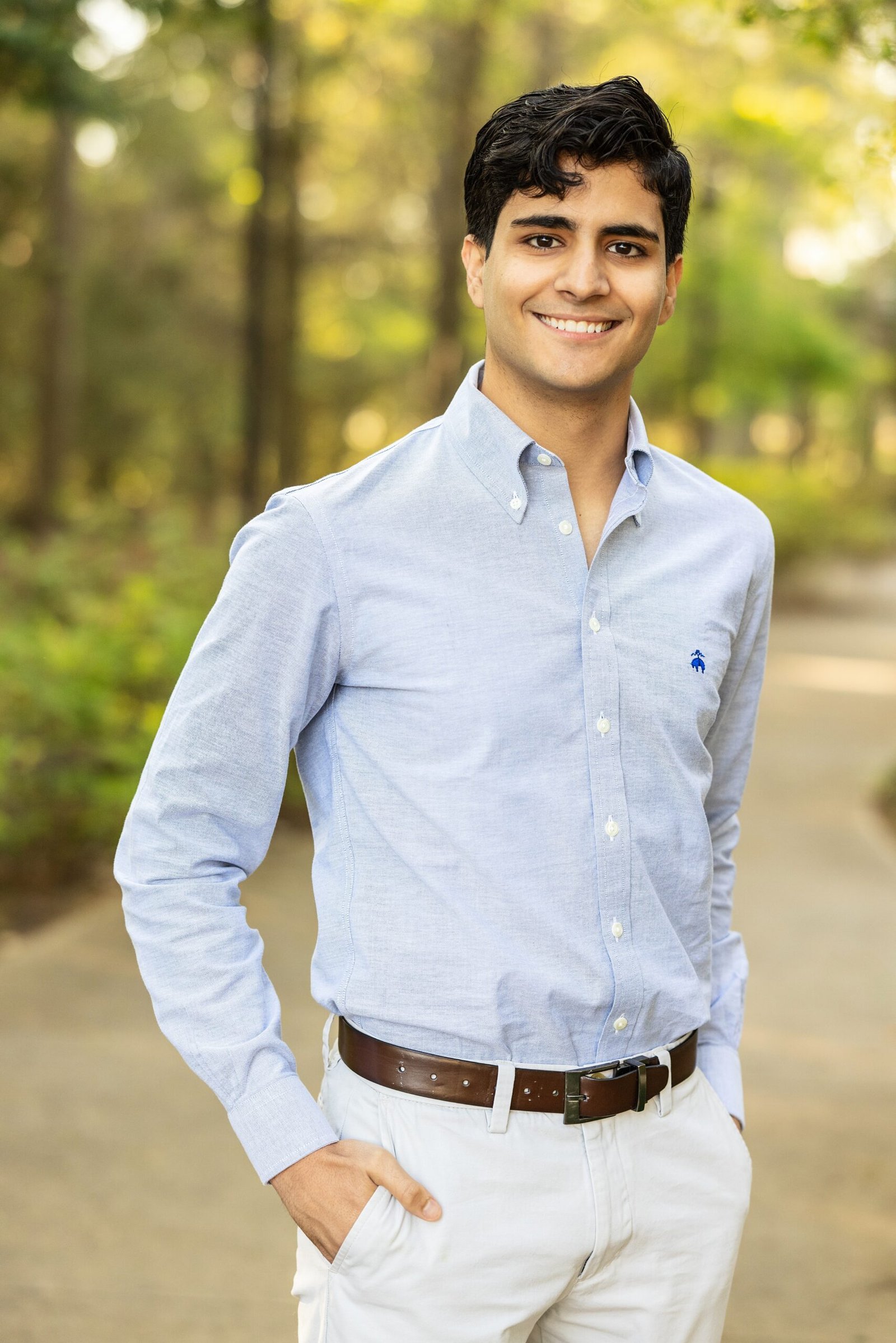 Professional male headshot outdoors